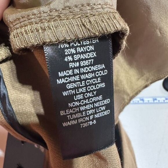 Worthington NWT Women’s Wide Leg Cropped Trouser Pants Size 8 Hi Rise Brown - Picture 8 of 12